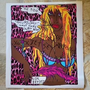 Signed Betsey Johnson Wall Art